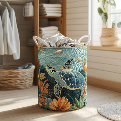 Panier à linge matelassé – Tortue de mer
