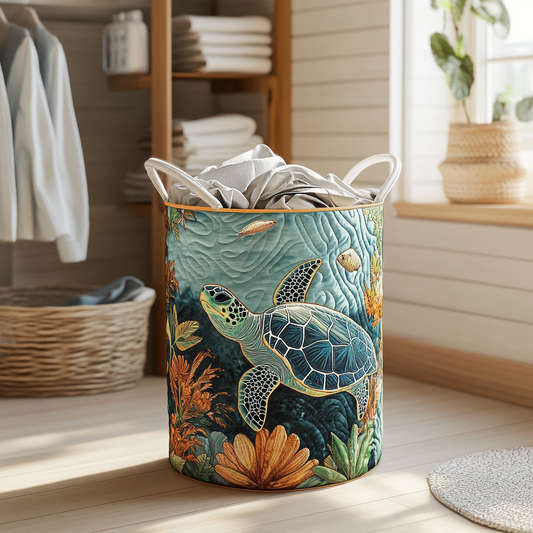 Panier à linge matelassé – Tortue de mer