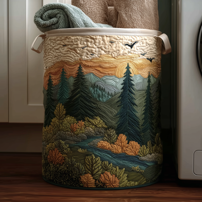 Panier à linge matelassé – Paysage naturel
