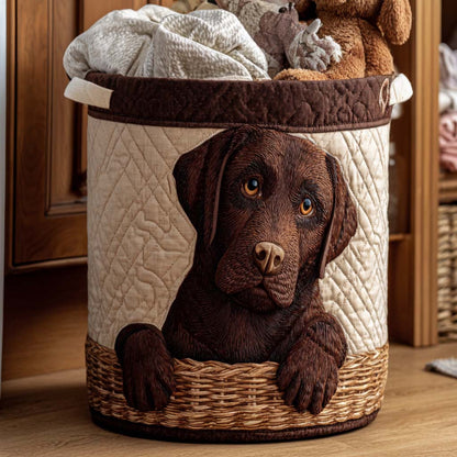 Panier à linge matelassé – Petit animal aux yeux doux