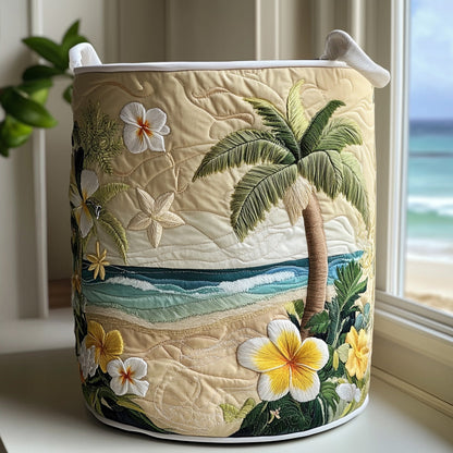 Panier à linge matelassé – Île tropicale