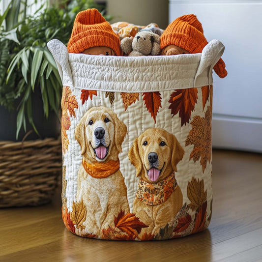 Panier à linge matelassé – Motif floral