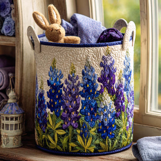 Panier à linge matelassé – Motif floral