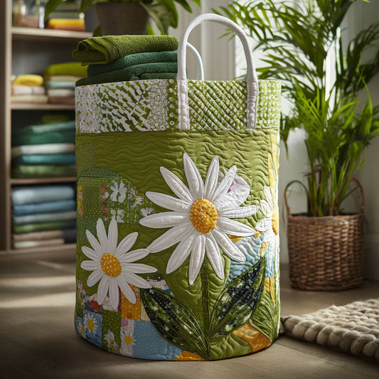 Panier à linge matelassé – Motif floral