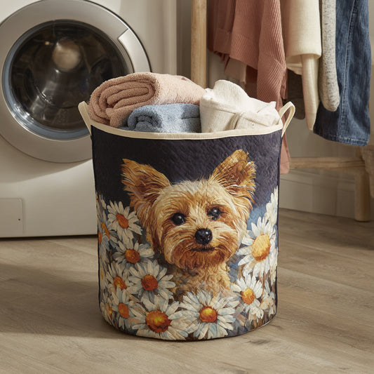 Panier à linge matelassé – Yorkshire et fleurs
